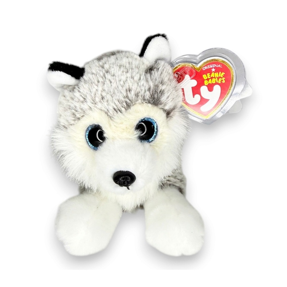 Baltic the Husky | Frosty Blue-Eyed Pup | Mint Heart Tag TY Beanie Baby